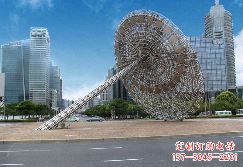 信阳不锈钢城市日晷雕塑——缔造城市新景观