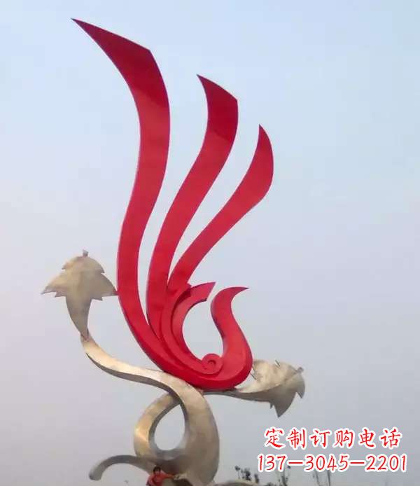 信阳不锈钢城市的凤凰雕塑