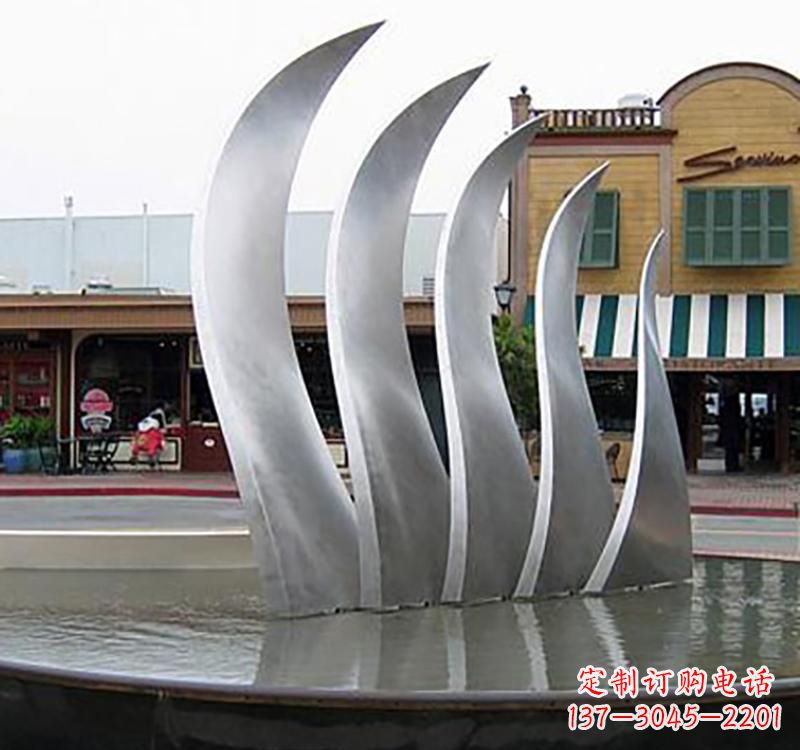 信阳不锈钢城市艺术翅膀雕塑羽翼展翔