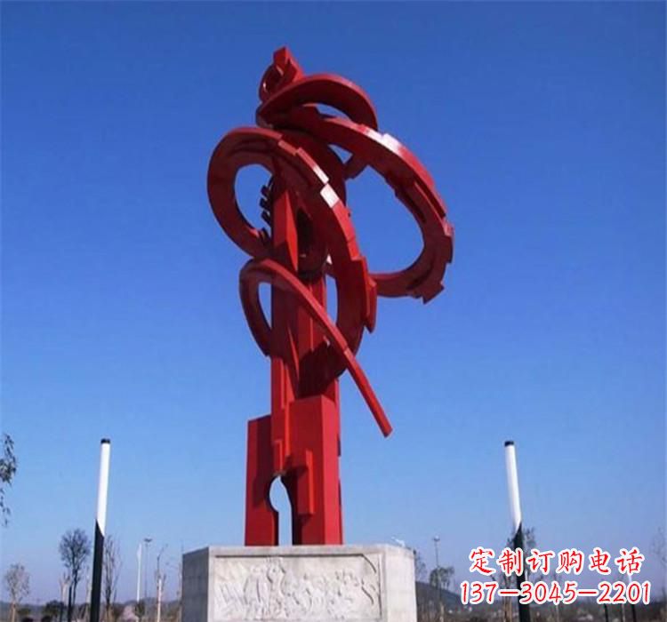 信阳不锈钢齿轮雕塑把技术艺术完美结合