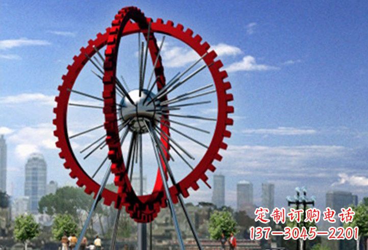 信阳不锈钢摩天轮雕塑美丽的景观
