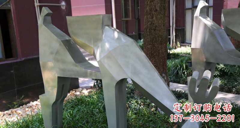 信阳精美的不锈钢梅花鹿雕塑