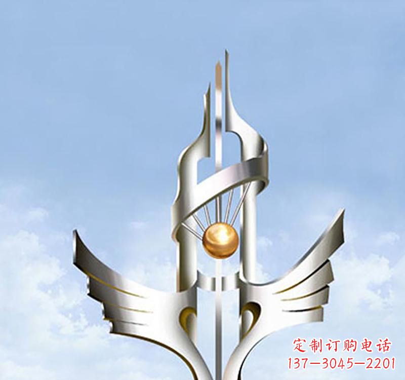 信阳以不锈钢为材料的翅膀雕塑