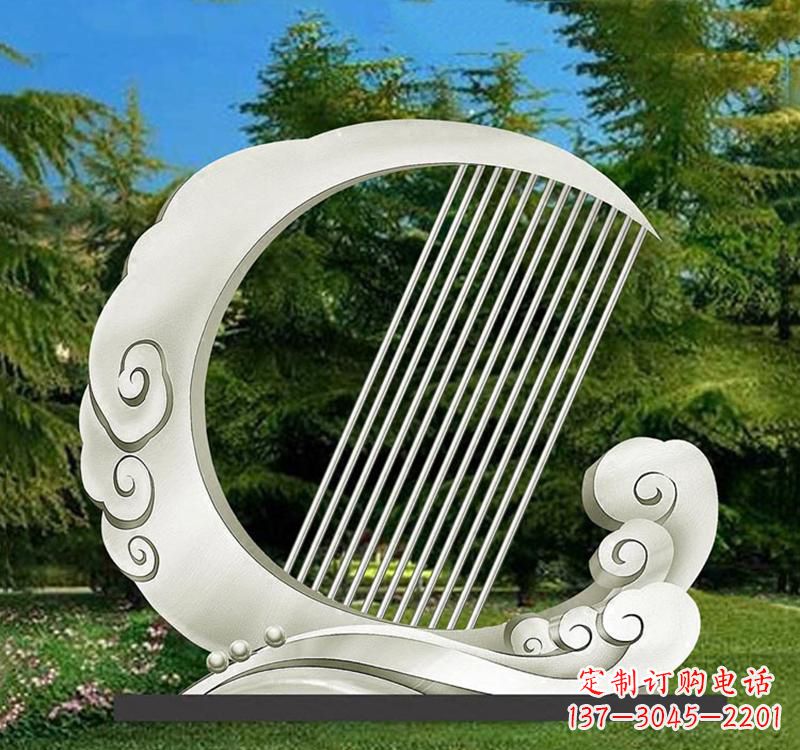信阳精美的不锈钢月亮雕塑