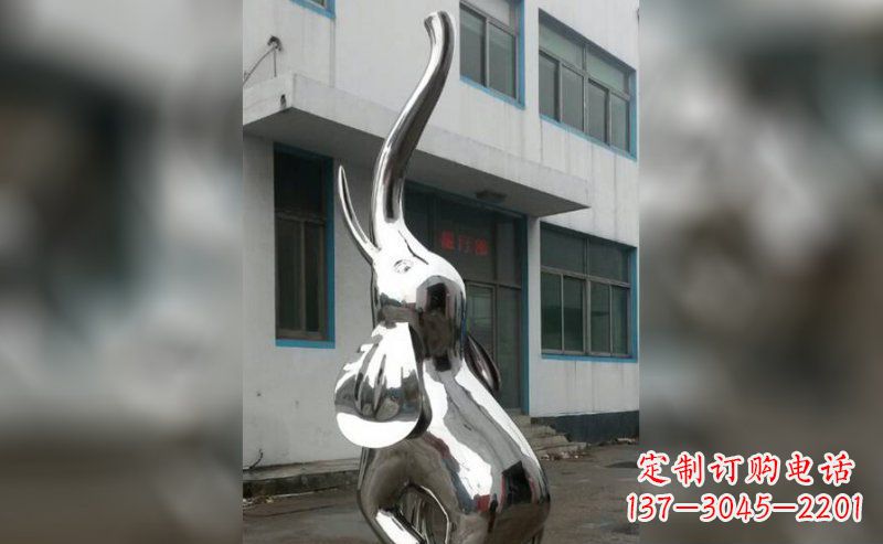 信阳精致的不锈钢大象雕塑