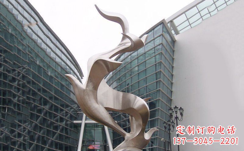 信阳不锈钢大雁雕塑