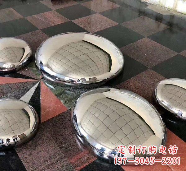 信阳精致的不锈钢鹅卵石雕塑