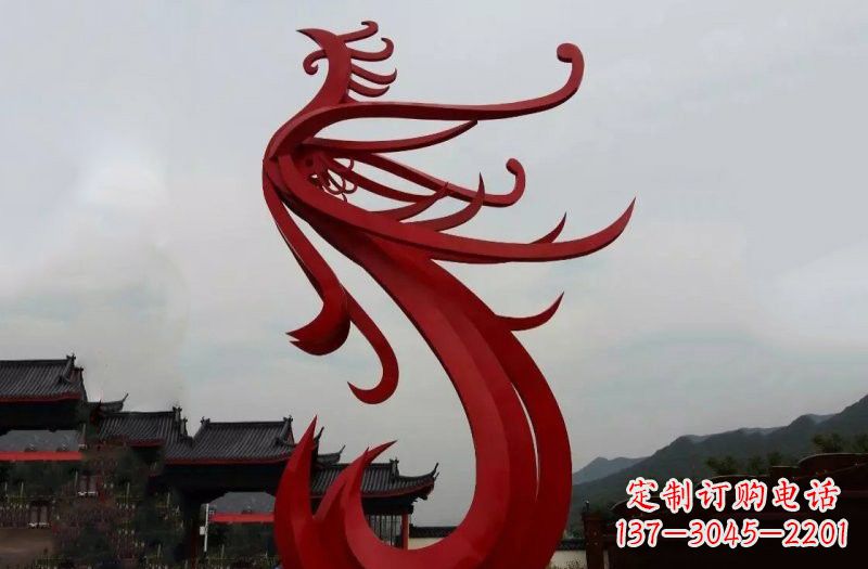 信阳精美不锈钢凤凰雕塑