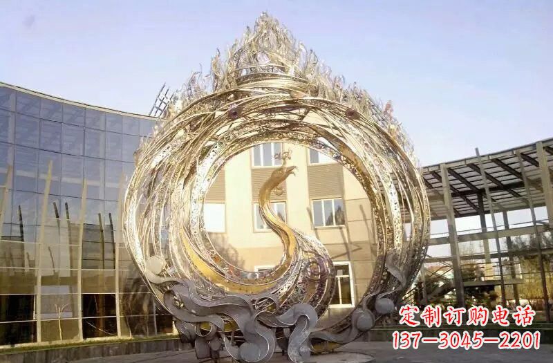 信阳不锈钢凤凰涅槃雕塑