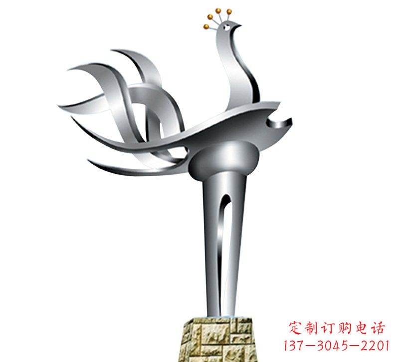 信阳不锈钢凤凰雕塑——精致的艺术之作