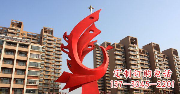 信阳凤凰灿烂的不锈钢雕塑