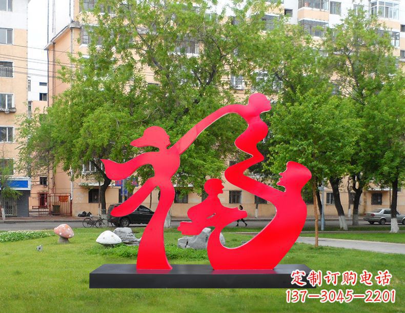 信阳不锈钢福字雕塑