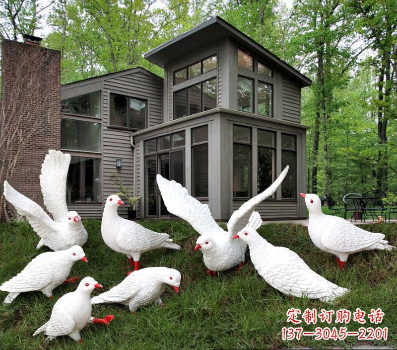 信阳不锈钢制作的精美鸽子雕塑