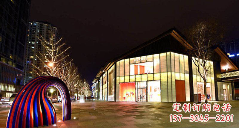 信阳不锈钢拱门雕塑——点缀街边景观