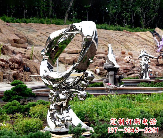 信阳不锈钢海豚雕塑——精致的艺术品