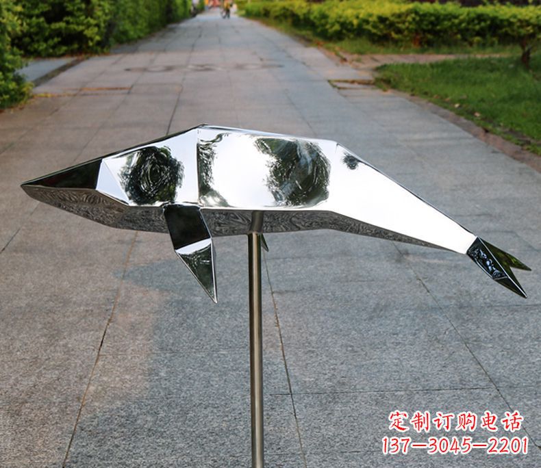 信阳不锈钢海豚雕塑令人惊叹的精致艺术品