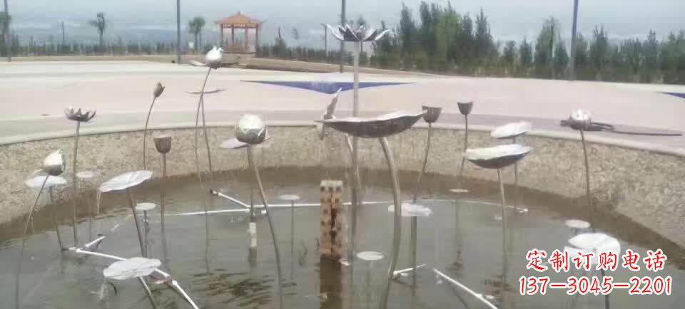 信阳精美不锈钢荷花雕塑
