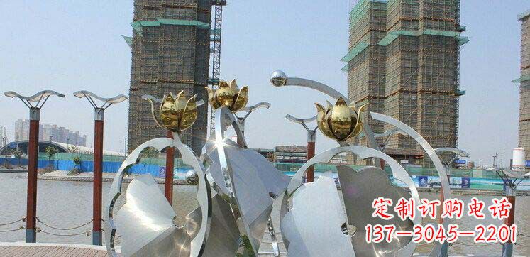 信阳不锈钢荷叶雕塑——缔造经典之美