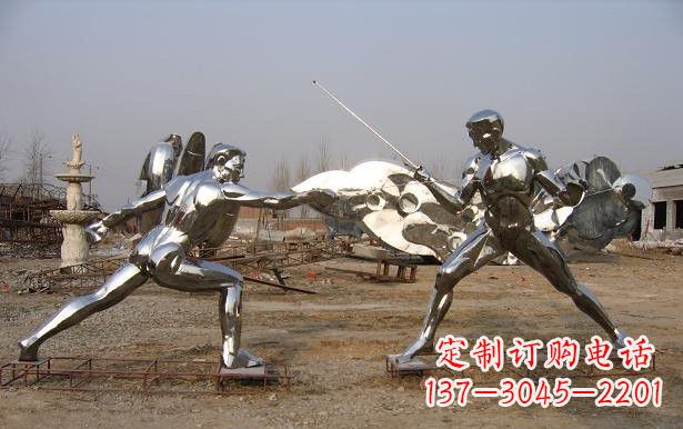 信阳不锈钢雕刻的运动员雕塑