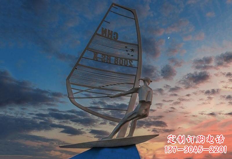 信阳不锈钢帆船雕塑——象征着美丽的梦想