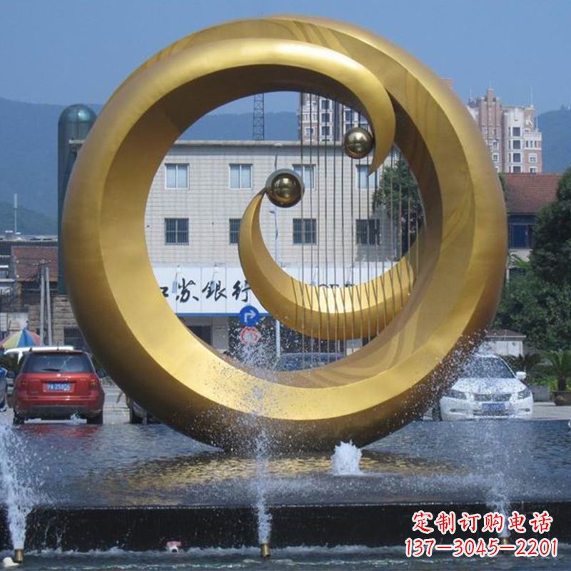 信阳不锈钢喷泉雕塑美丽与宁静