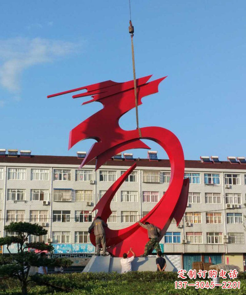 信阳不锈钢龙雕塑展现龙城市景观之美