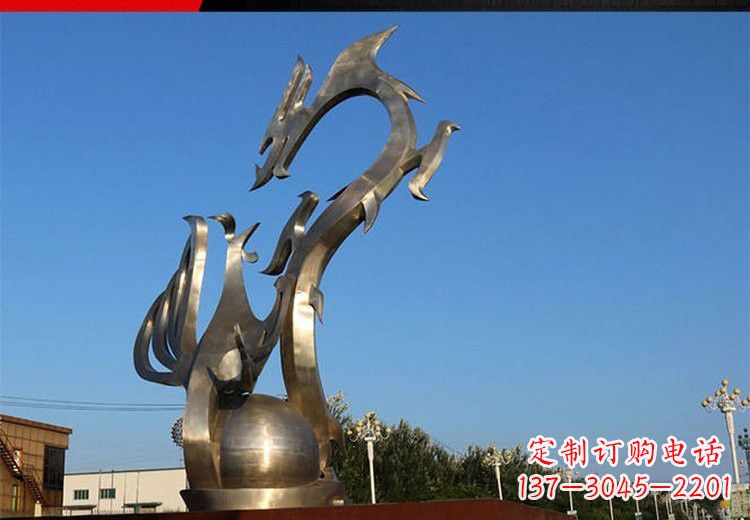 信阳不锈钢龙凤雕塑艺术精美的精品