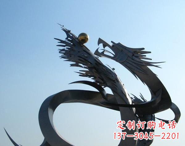 信阳不锈钢龙雕塑精美雕刻,灵动灵气