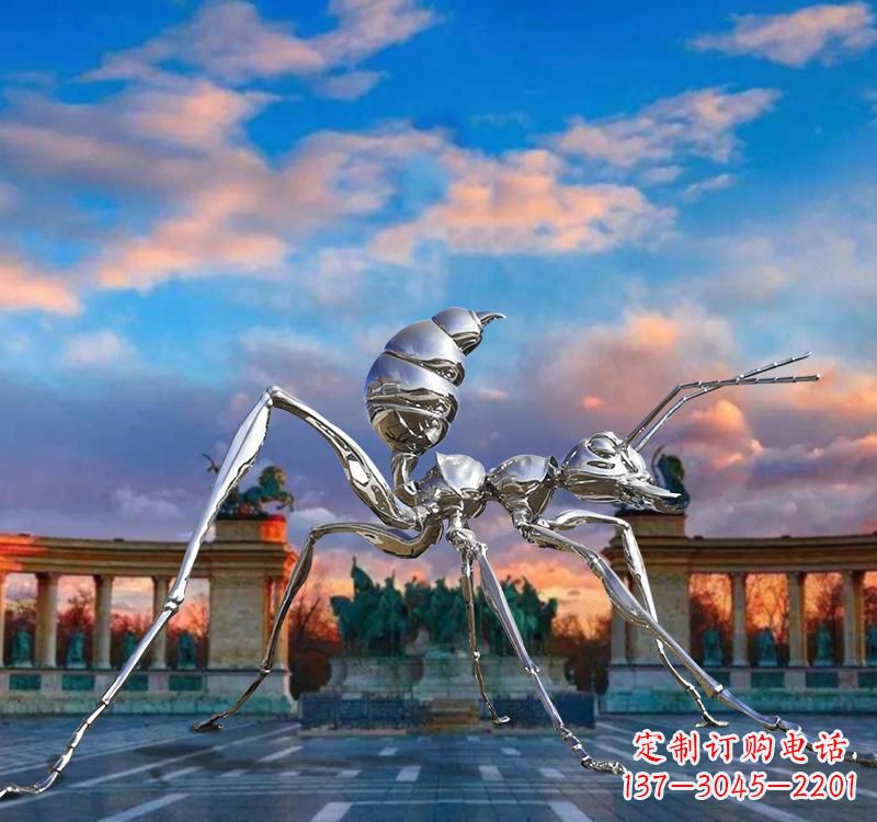 信阳不锈钢蚂蚁雕塑精美外观、稳定耐用