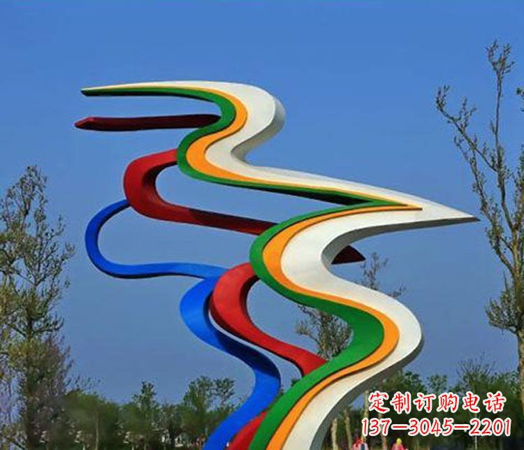 信阳精美不锈钢飘带雕塑