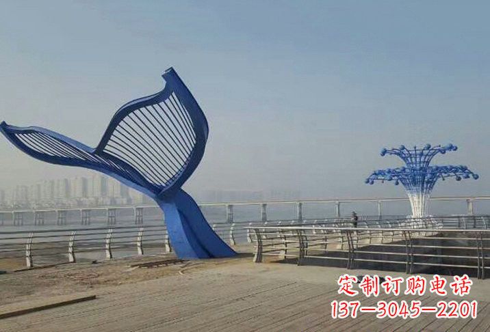 信阳不锈钢鲸鱼雕塑