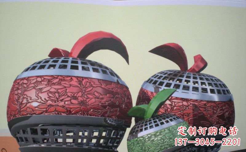 信阳不锈钢苹果雕塑