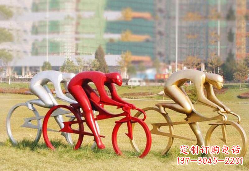 信阳不锈钢自行车雕塑