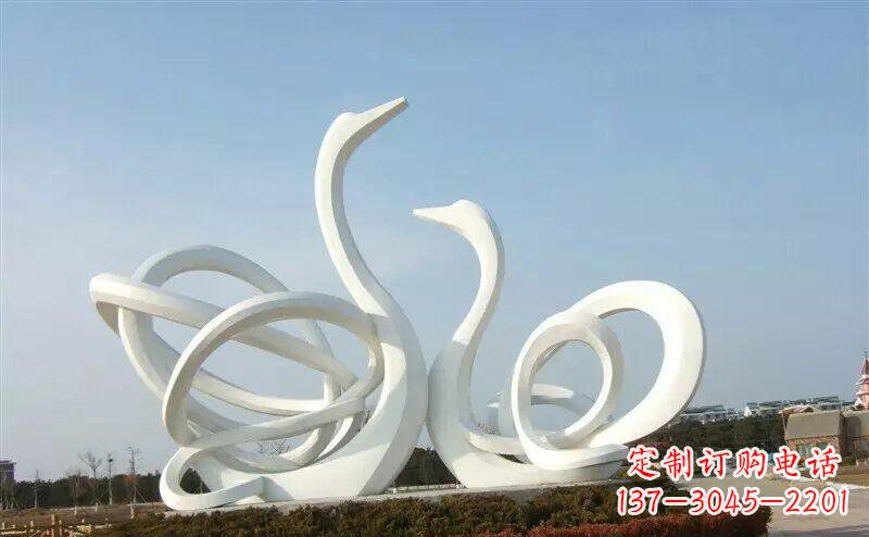 信阳不锈钢制作的天鹅雕塑