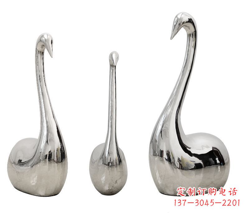 信阳精美不锈钢天鹅雕塑