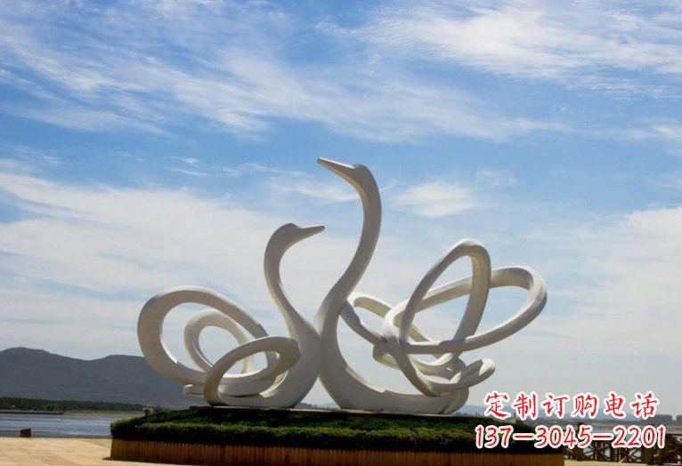 信阳不锈钢制天鹅雕塑