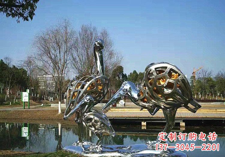 信阳不锈钢仙鹤雕塑气质高雅、美轮美奂