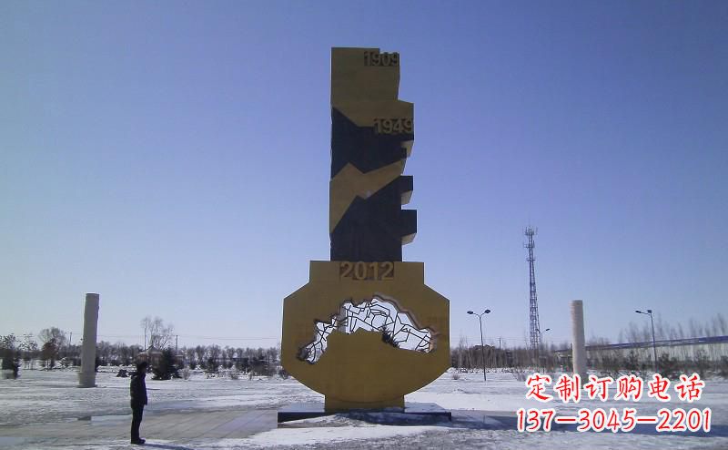 信阳不锈钢抽象钥匙雕塑——精美装饰品