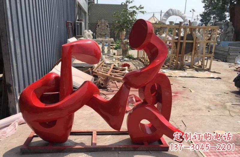 信阳不锈钢音符雕塑传递美丽的音乐