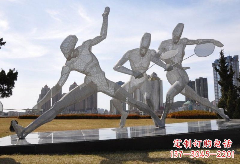 信阳精致的不锈钢羽毛球雕塑