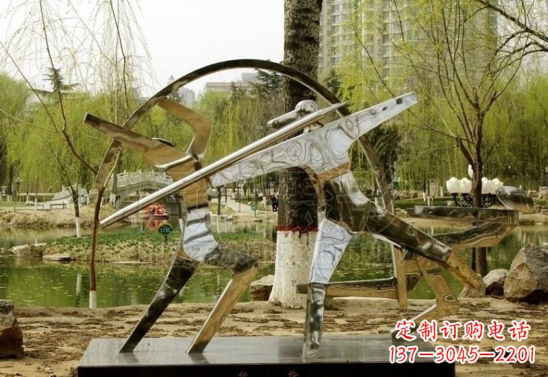 信阳不锈钢运动员雕塑