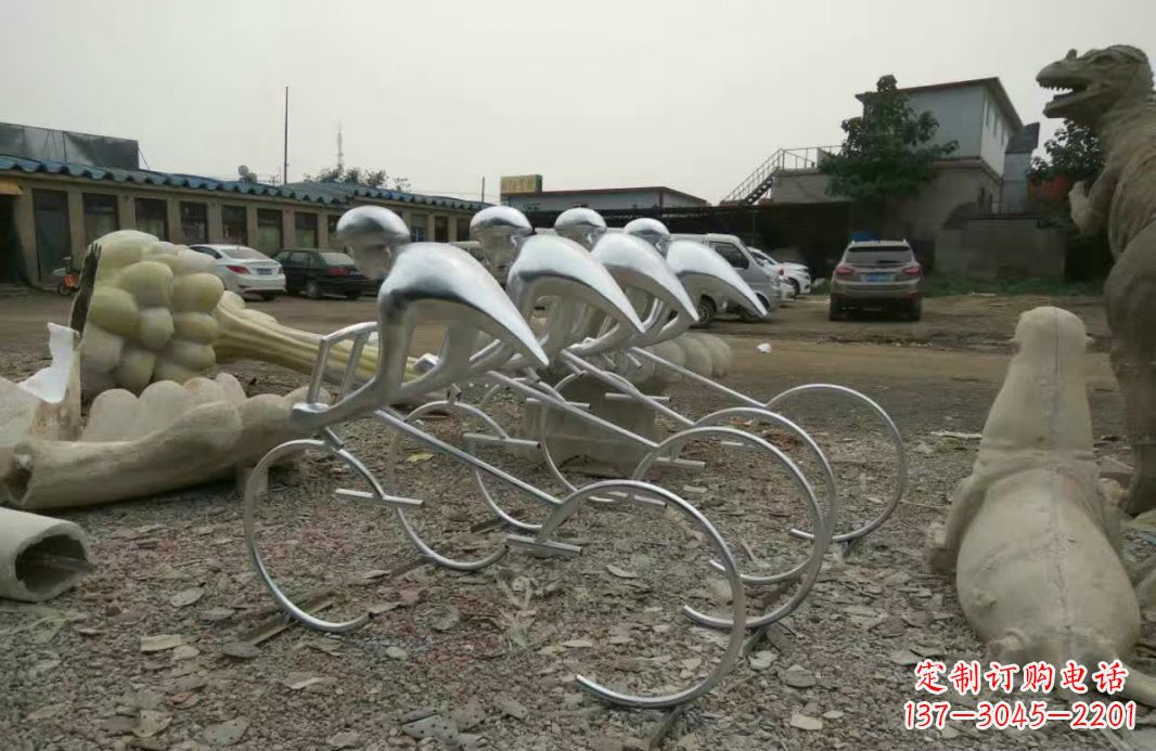 信阳不锈钢自行车雕塑