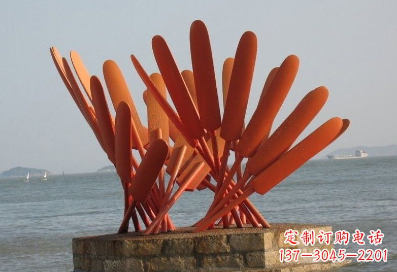 信阳不锈钢船桨雕塑经典的海洋景观