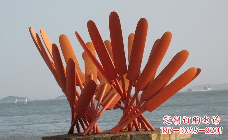 信阳精美不锈钢船桨雕塑