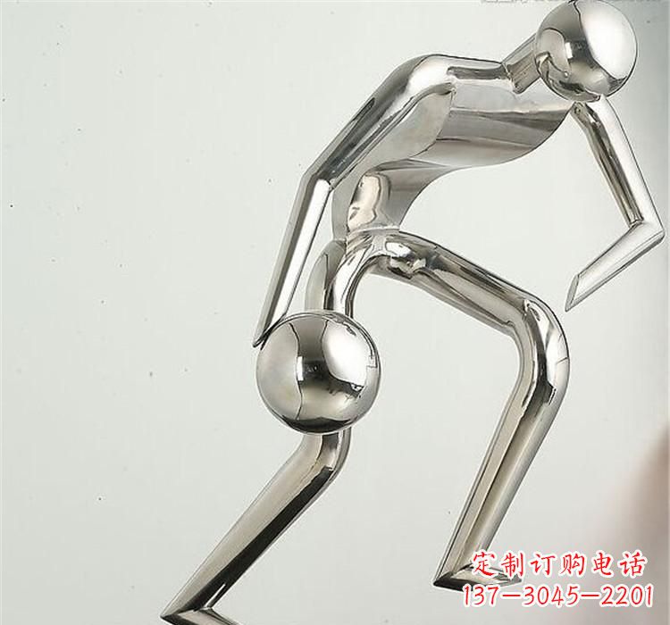 信阳不锈钢保龄球雕塑——抽象人形美学之精华