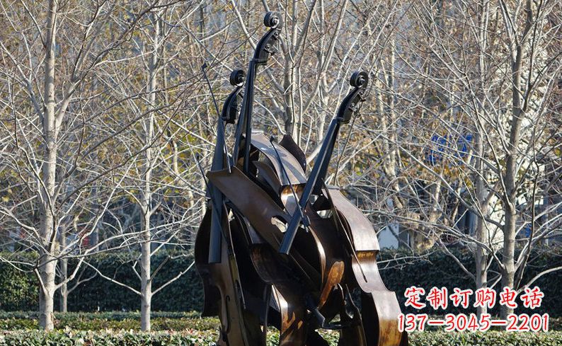 信阳不锈钢大提琴雕塑细节丰富的艺术象征