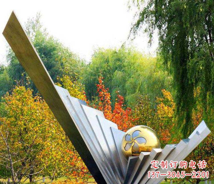 信阳不锈钢大型翅膀景观雕塑