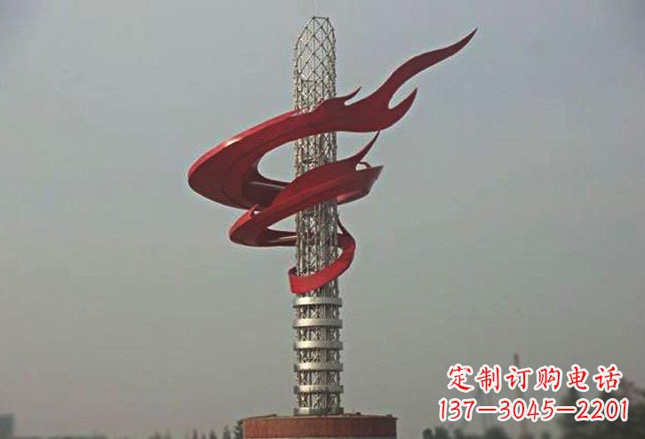 信阳不锈钢大型火炬雕塑