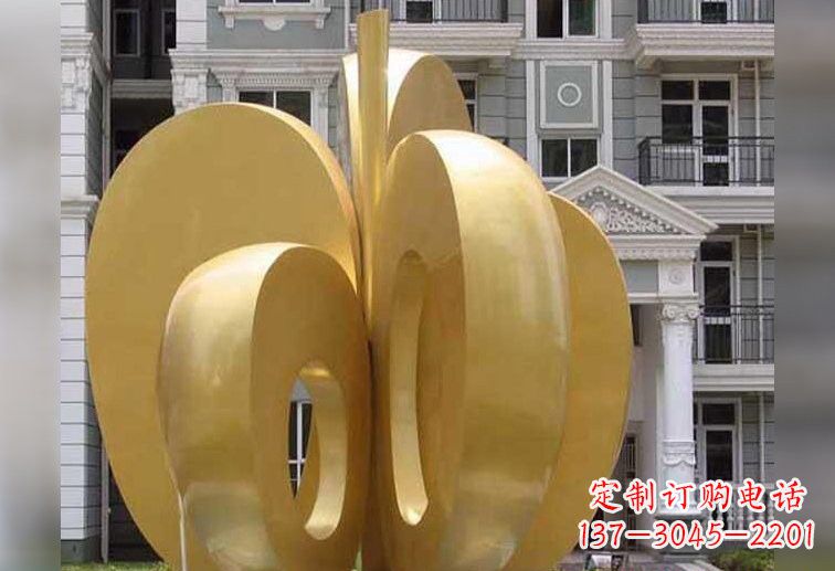 信阳不锈钢大型苹果雕塑