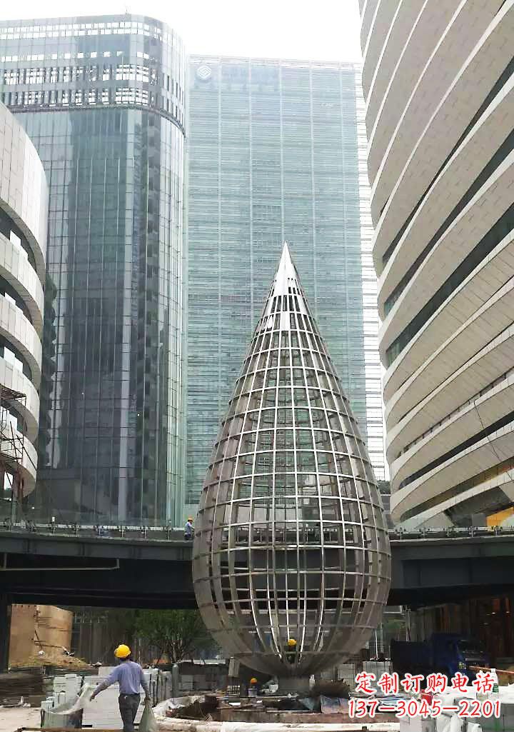 信阳不锈钢大型水滴城市景观雕塑